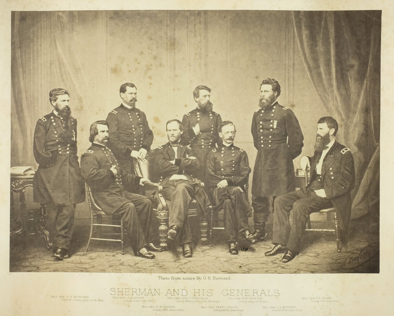 Sherman ve Generalleri, 1865. by George N. Barnard