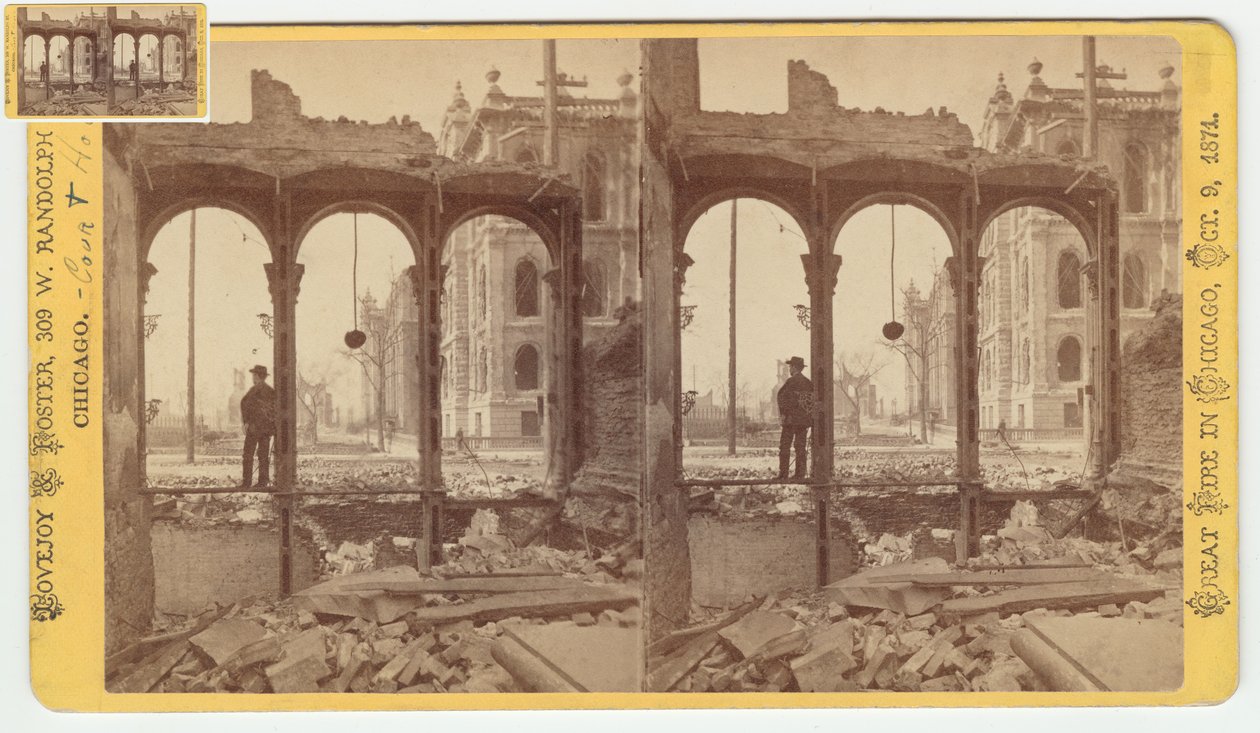 1871, 1871 Chicago Yangınından sonra Clark Caddesi