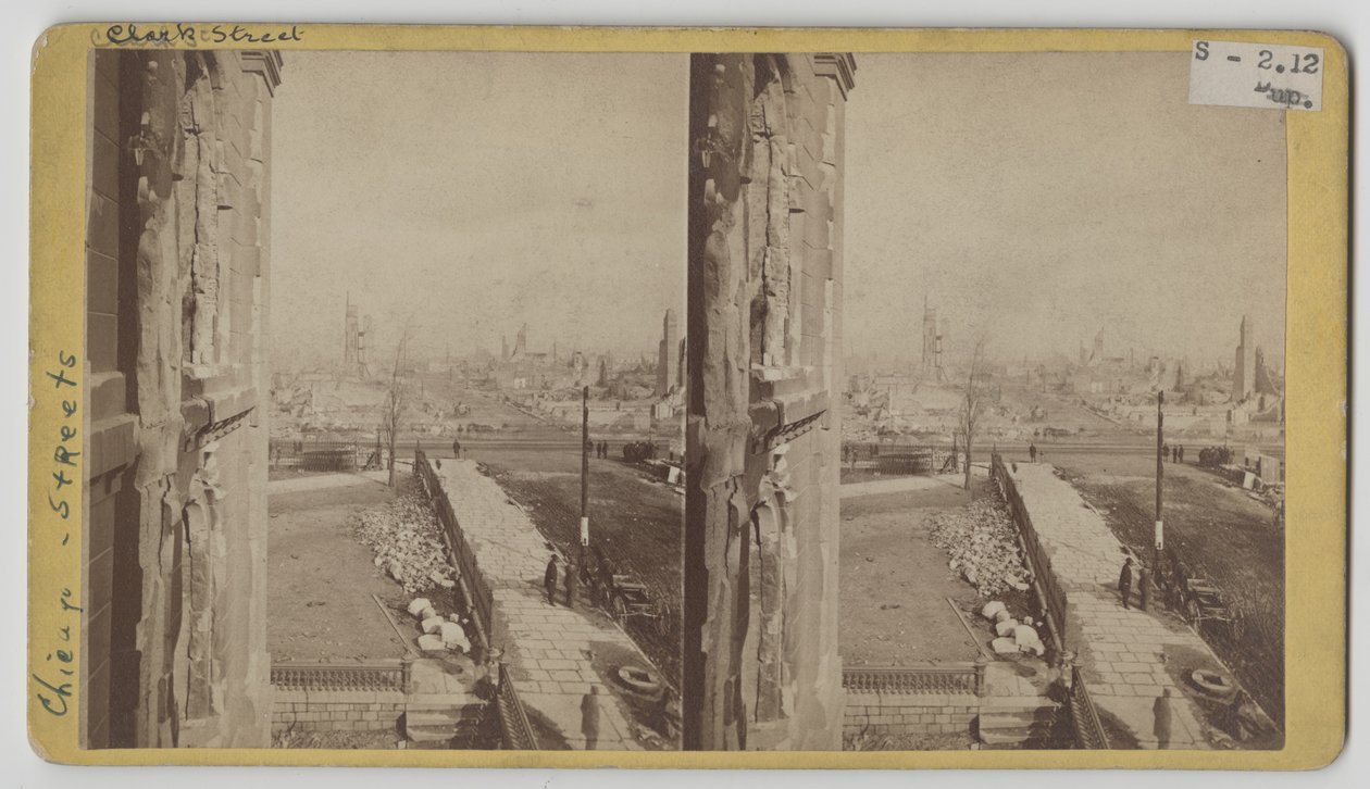 1871 Chicago Yangınından sonra Clark Caddesi