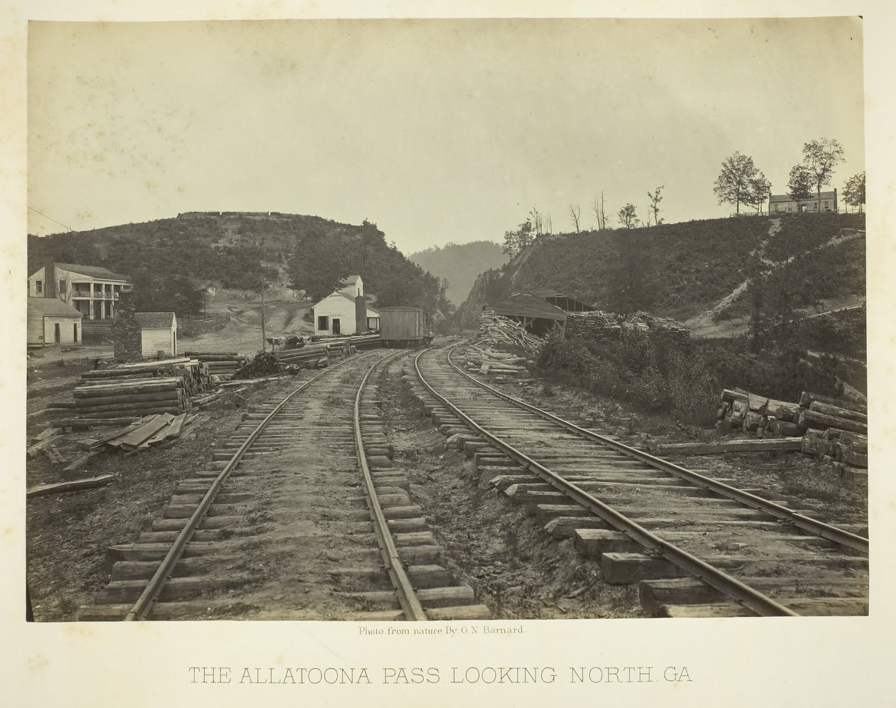 Allatoona Geçidi, Kuzeye bakıyor, GA, 1866. by George N. Barnard