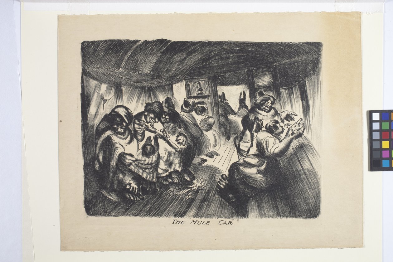 Katır Arabası (mürekkep, kurşun kalem) by George Overbury