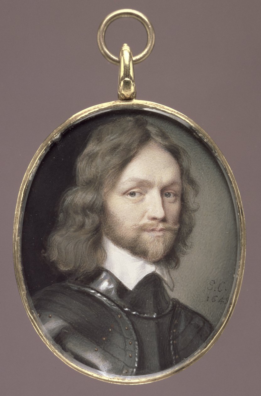 General Henry Ireton (1611-51) Parlamenter Genel ve İrlanda Lord Yardımcısı (kart üzerinde parşömen üzerinde wc) by George Perfect Harding