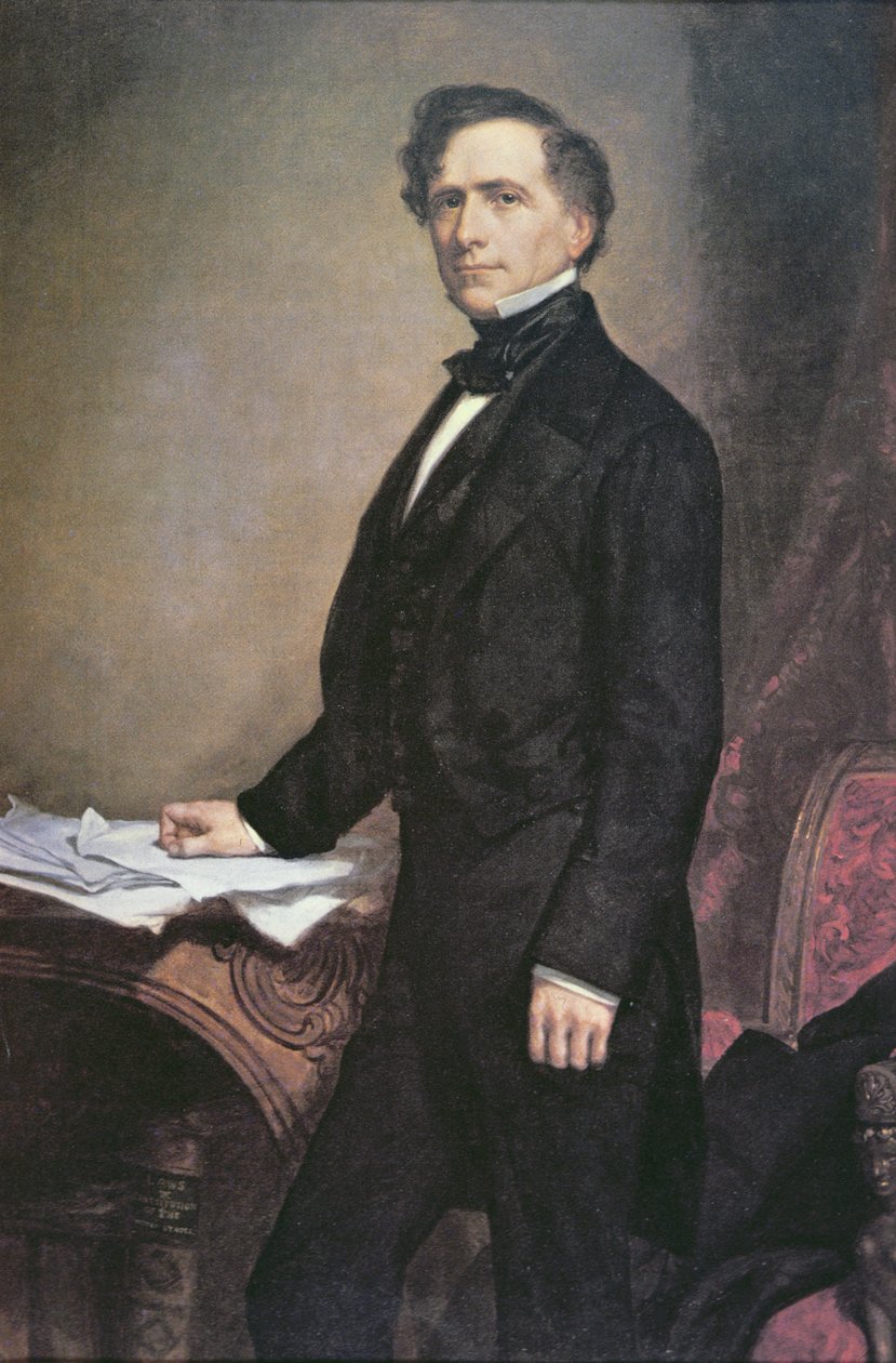Franklin Pierce (1804-69) (renkli taş) by George Peter Alexander (after) Healy