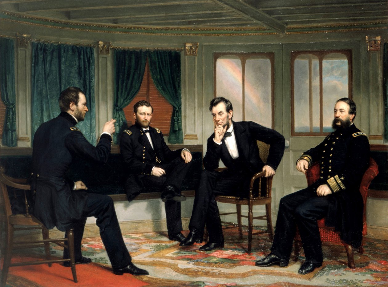 Barışçılar, pub. 1868 (renkli taş) by George Peter Alexander (after) Healy