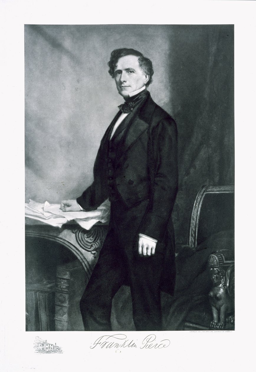Franklin Pierce, Amerika Birleşik Devletleri'nin 14. Başkanı, pub. 1901 (fotogravür) by George Peter Alexander Healy