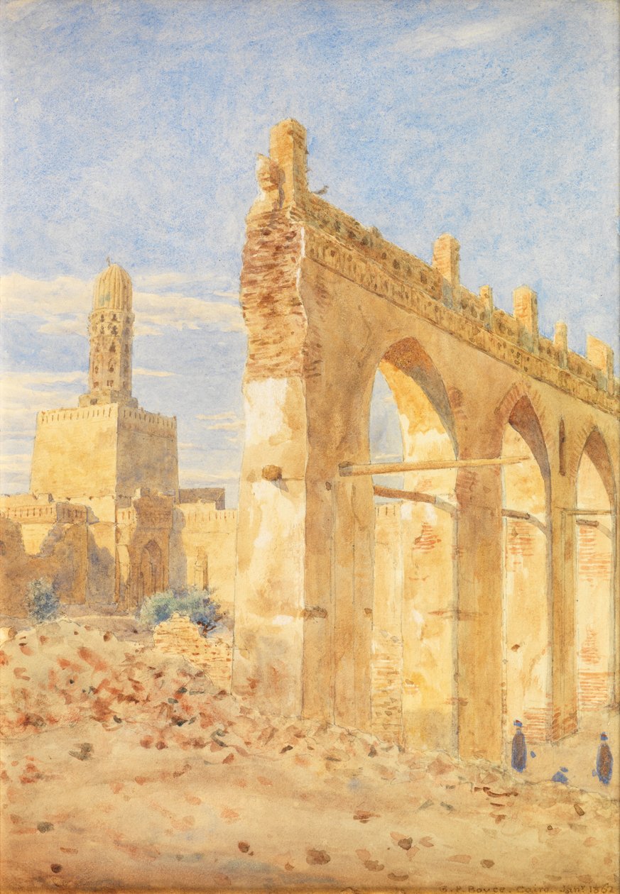Gama al-Hakim Harabeleri, Kahire (suluboya) by George Price Boyce