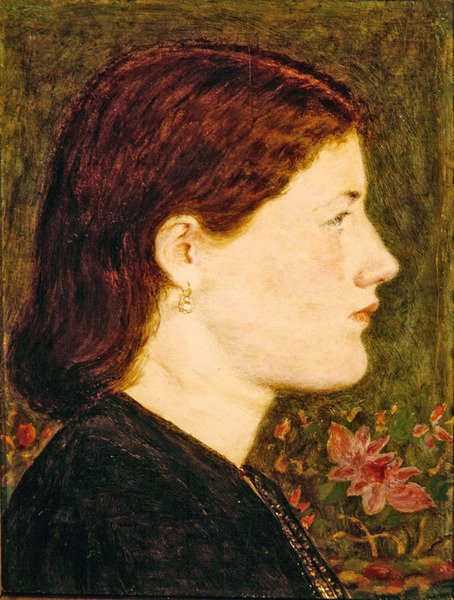 Ellen Smith çalışması, baş ve omuzlar (panelde yağ) by George Price Boyce
