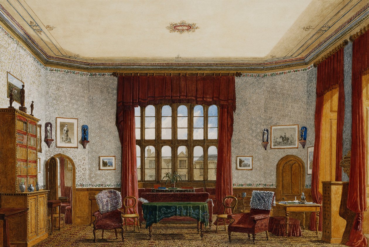 Bir Odanın İç Mekanı, Christ Church, Oxford, by George Pyne
