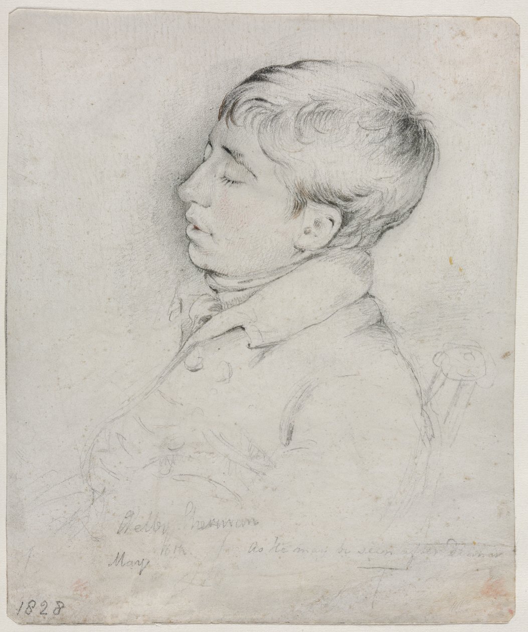 Bir Sandalyede Uyuyan Welby Sherman'ın Portresi by George Richmond