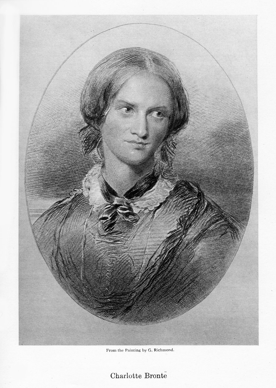 Charlotte Bronte, İngiliz romancı, 1850. by George Richmond