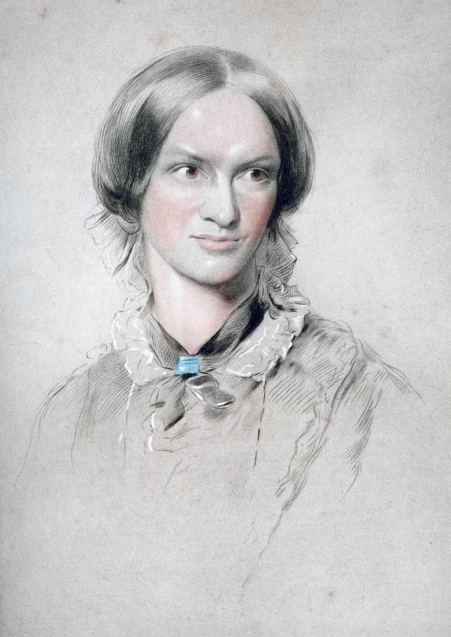 Charlotte Bronte, İngiliz romancı, 1850. by George Richmond