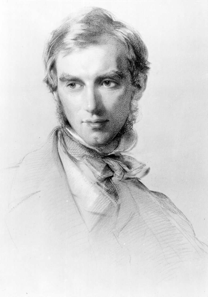Joseph Dalton Hooker, c.1851 (kağıt üzerinde kömür ve tebeşir) by George Richmond