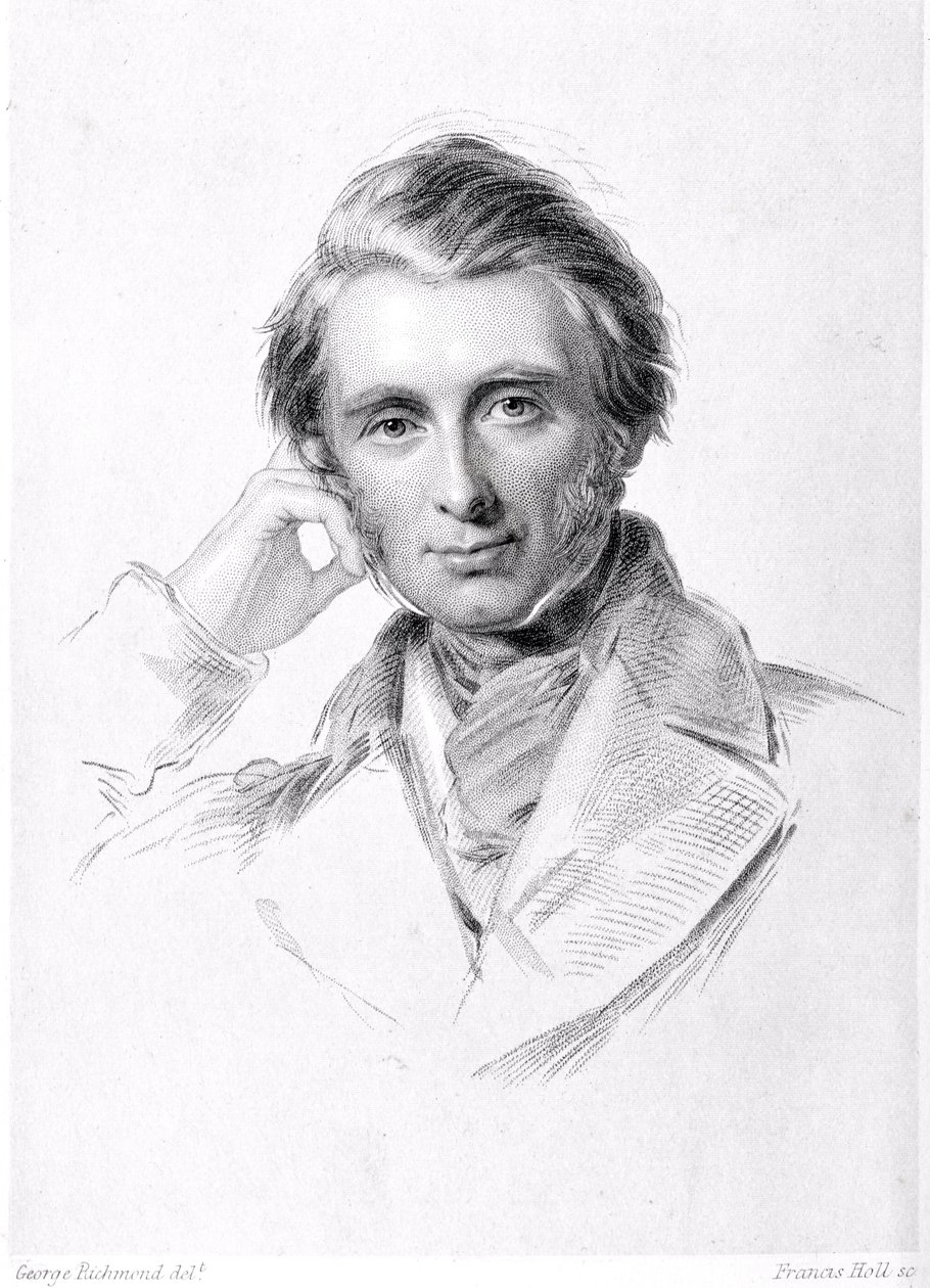 Francis Holl (1815-84) tarafından oyulmuş John Ruskin (1819-1900) portresi by George Richmond