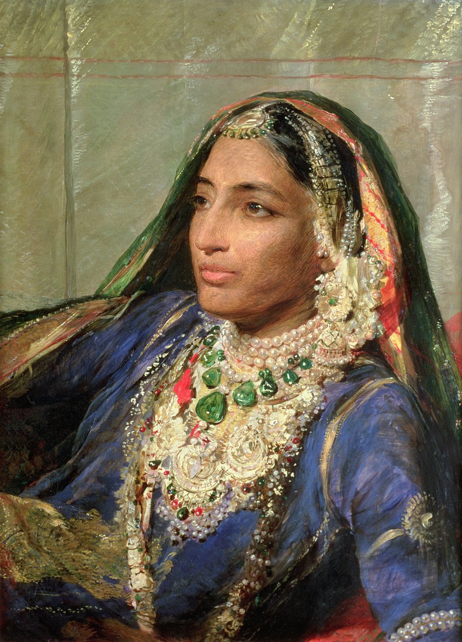 Portrait of Rani Jindan Singh, In An Indian Sari by George Richmond