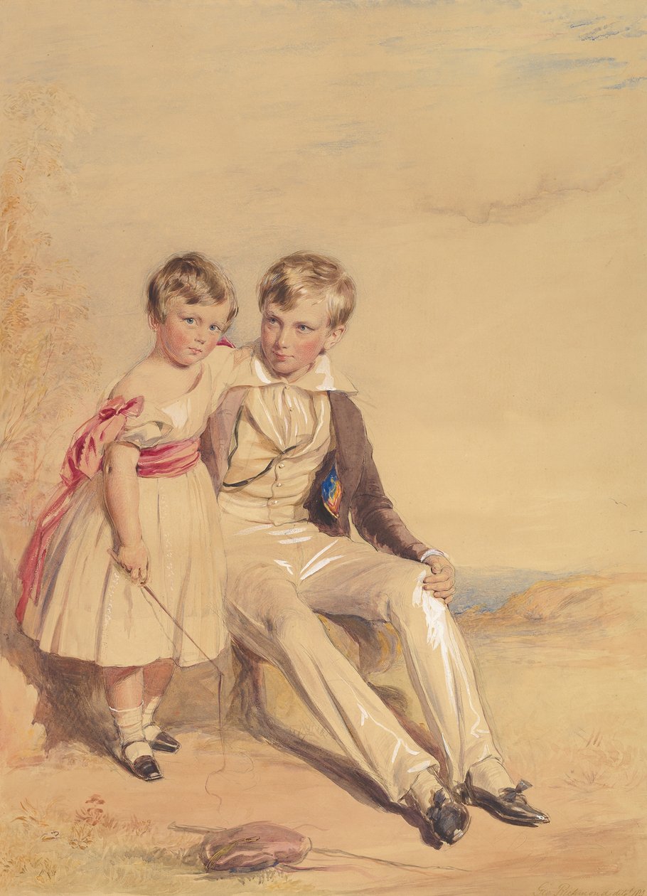 İki Çocuğun Portresi, 1837. by George Richmond