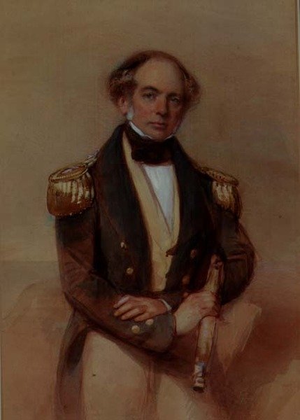 Bir Kaptanın Portresi (suluboya) by George Richmond
