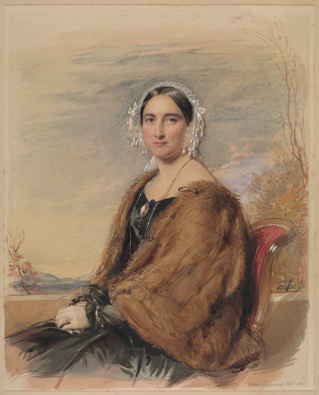 Bir Kadının Portresi, 1851. by George Richmond
