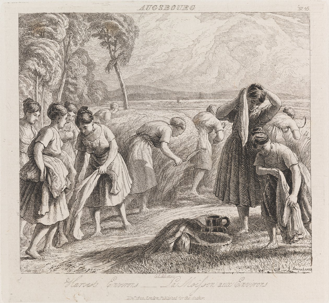 Hasat, Augsbourg, c.1821 (gravür) by George Robert Lewis