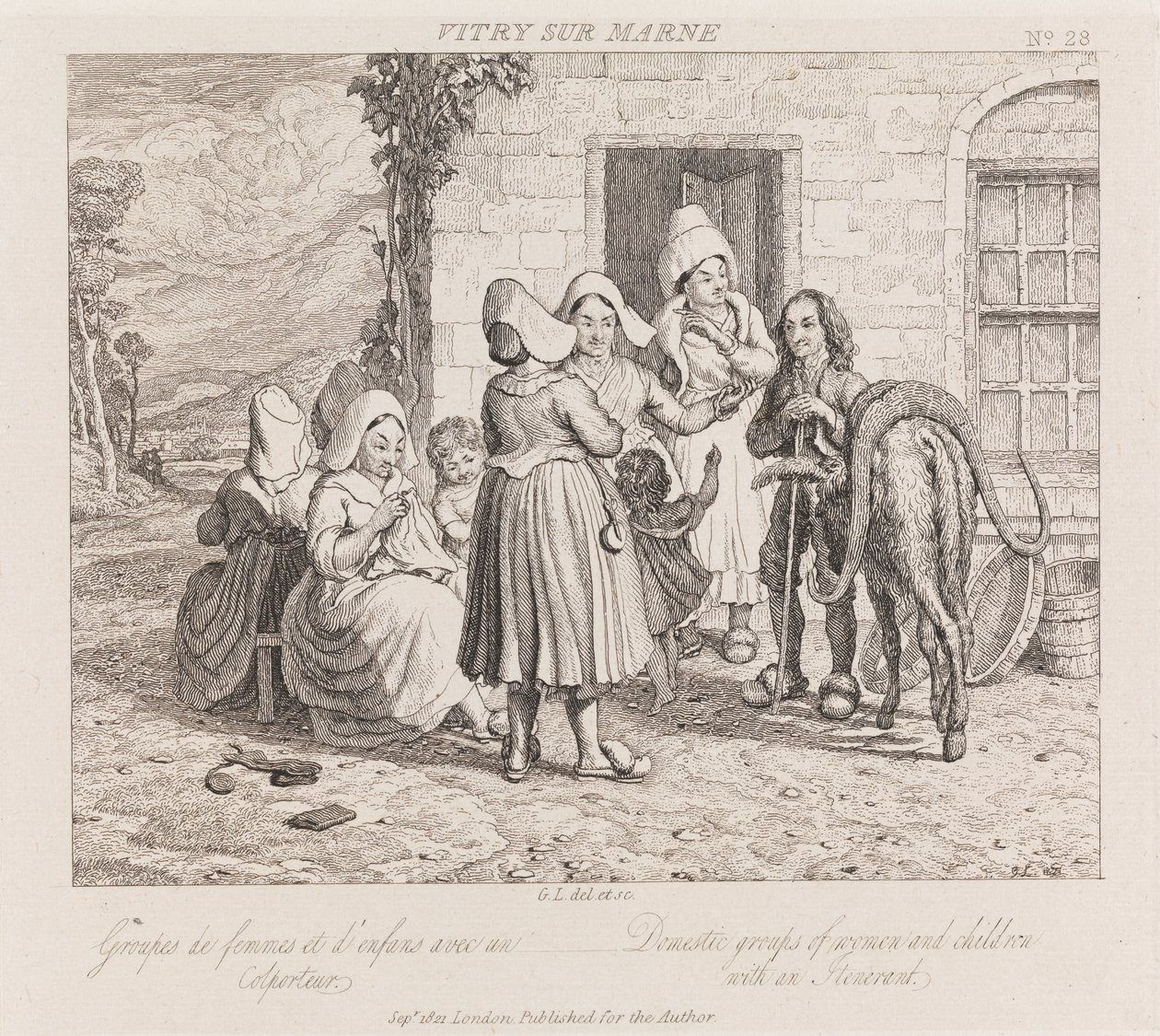 Gezici, Vitry Sur Marne, c.1821 (gravür) by George Robert Lewis