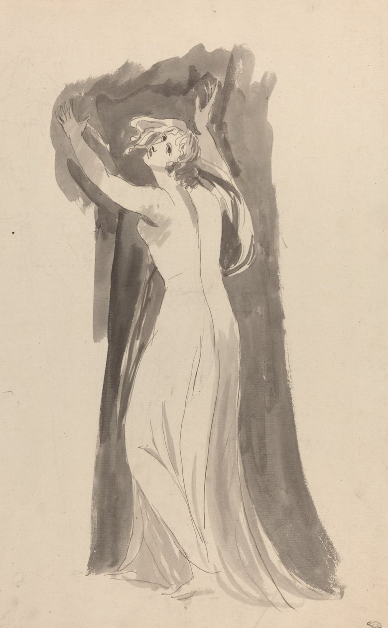 "The Tempest" İçin Miranda Üzerine Bir Araştırma by George Romney