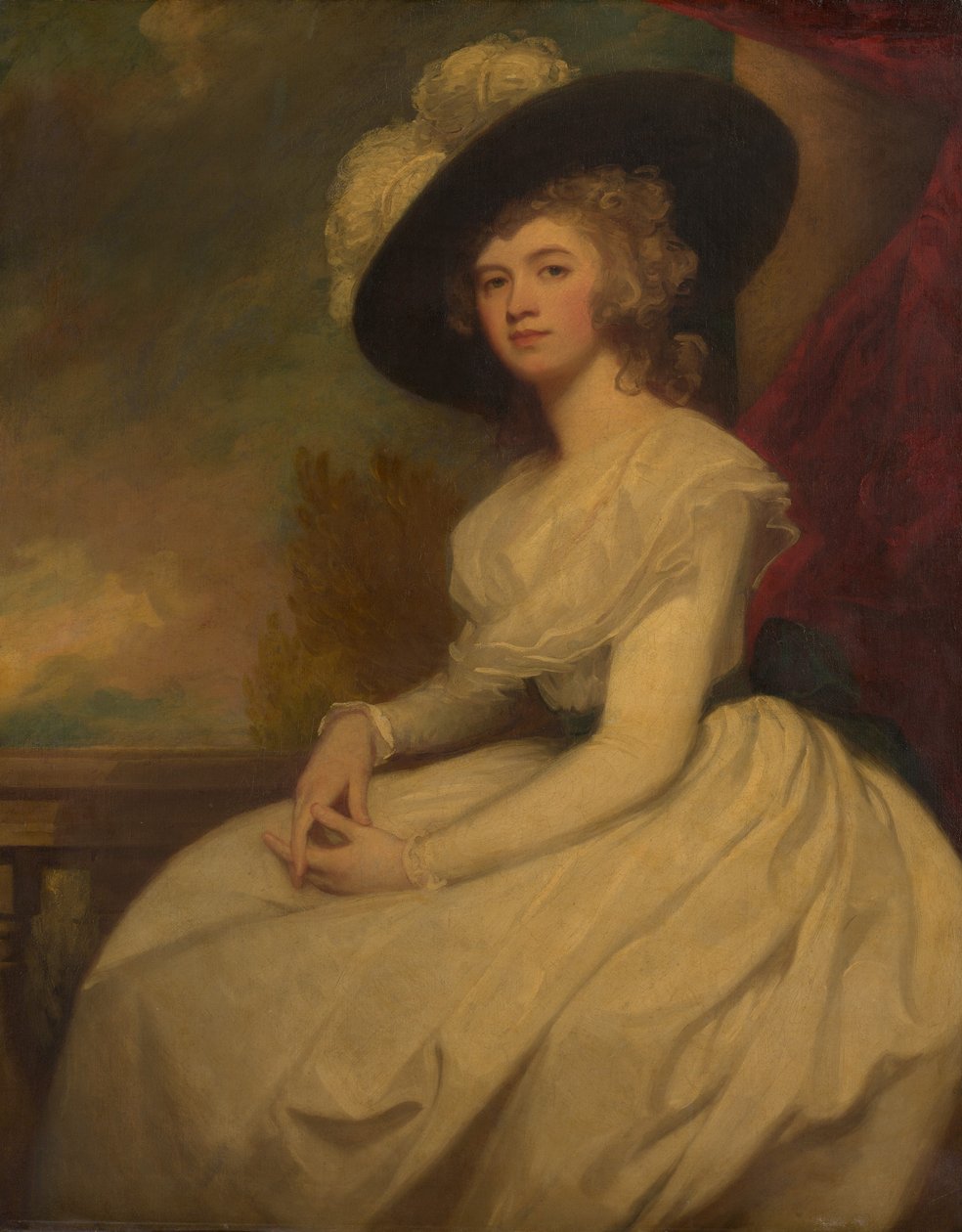 Bayan Bryan Cooke Frances Puleston, 1765-1818, yaklaşık. 1787-91. by George Romney