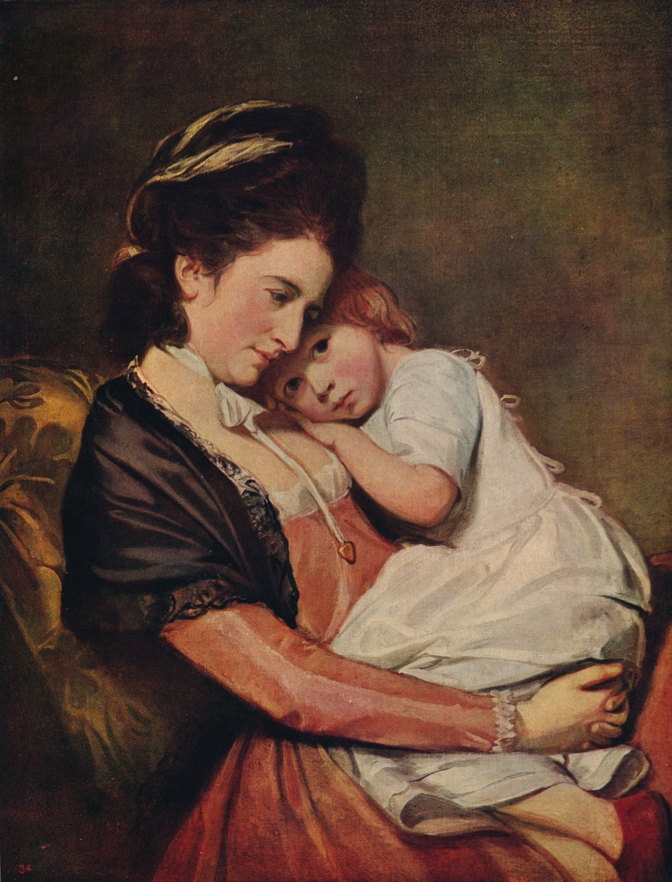 Bayan Johnstone ve Oğlu, 1775-1780, c1915 by George Romney