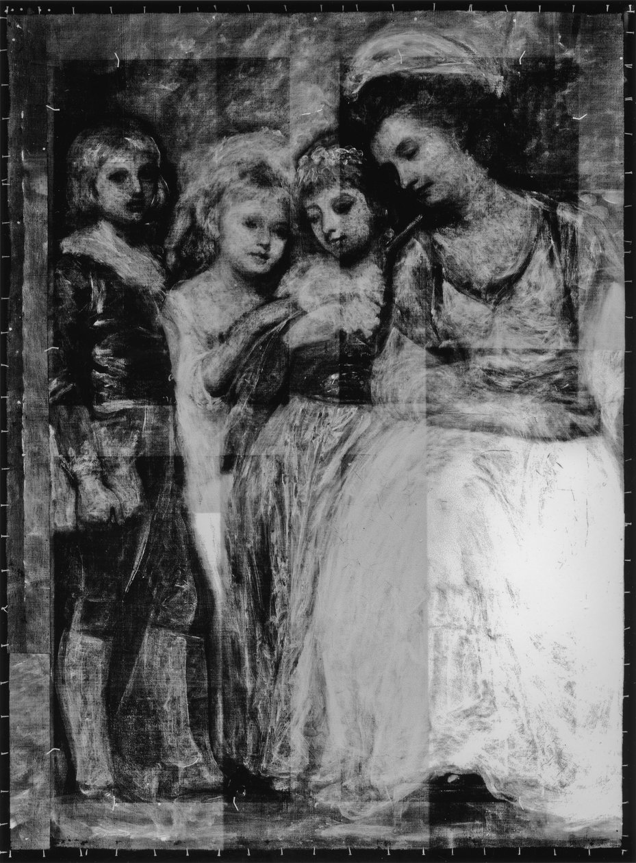 Hartley Çocuk Portresinin X-Ray Fotoğrafı, c.1781-83 (s/b fotoğraf) by George Romney