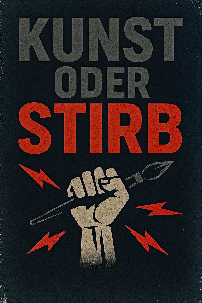 ART OR DIE-Alman, 2024 (tuval üzerine akrilik) by George Rosaly