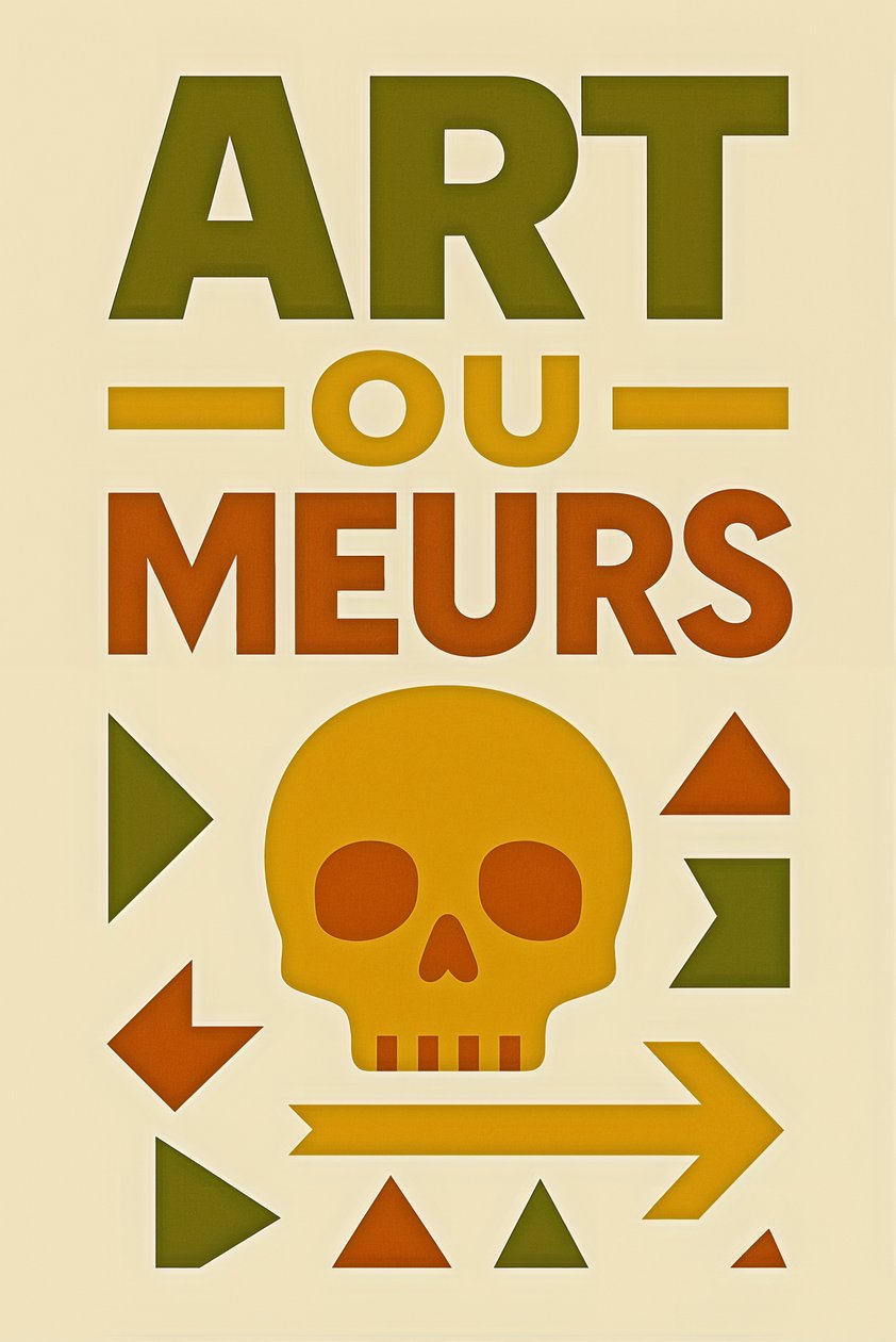 Art or Die-French, 2024 (tuval üzerine akrilik) by George Rosaly