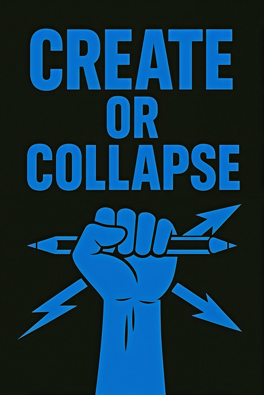 CREATE OR COLLAPSE, 2025 (tuval üzerine akrilik) by George Rosaly