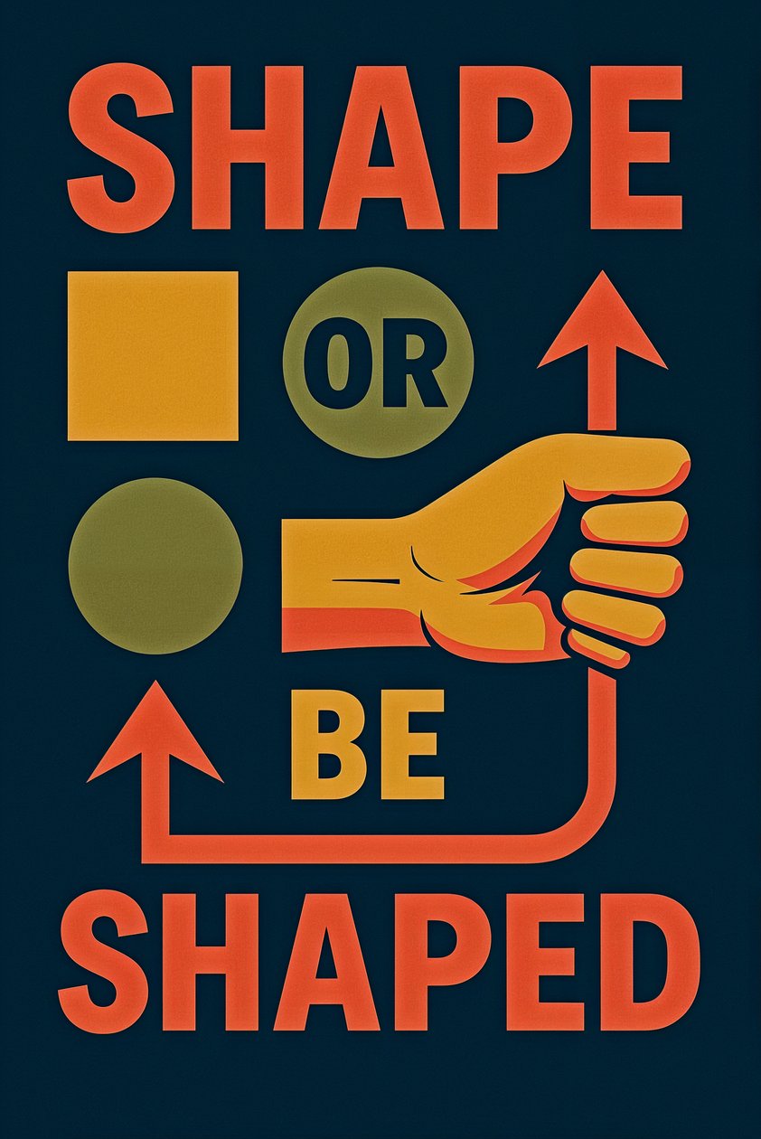 SHAPE OR BE SHAPED, 2025 (tuval üzerine akrilik) by George Rosaly