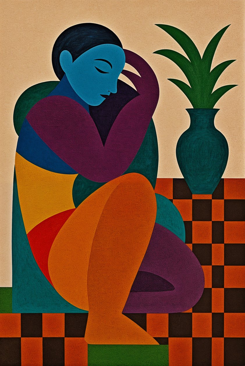 Hala Burada, Hala Bütün, 2025 (tuval üzerine akrilik) by George Rosaly