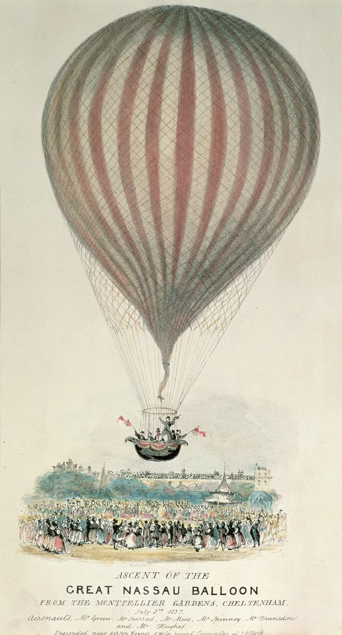 Büyük Nassau Balonunun Yükselişi, Montpellier Bahçeleri, 3 Temmuz 1837 by George Rowe