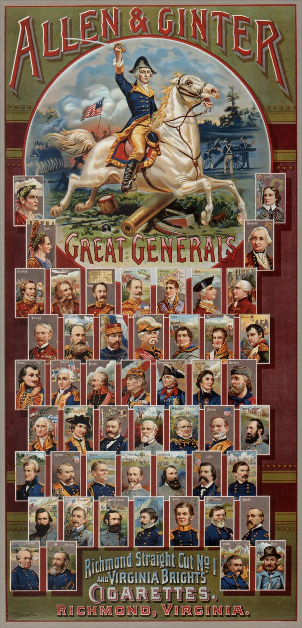 Allen & Ginter Sigara Markaları için The Great Generals serisi, 1885 by George S. Harris