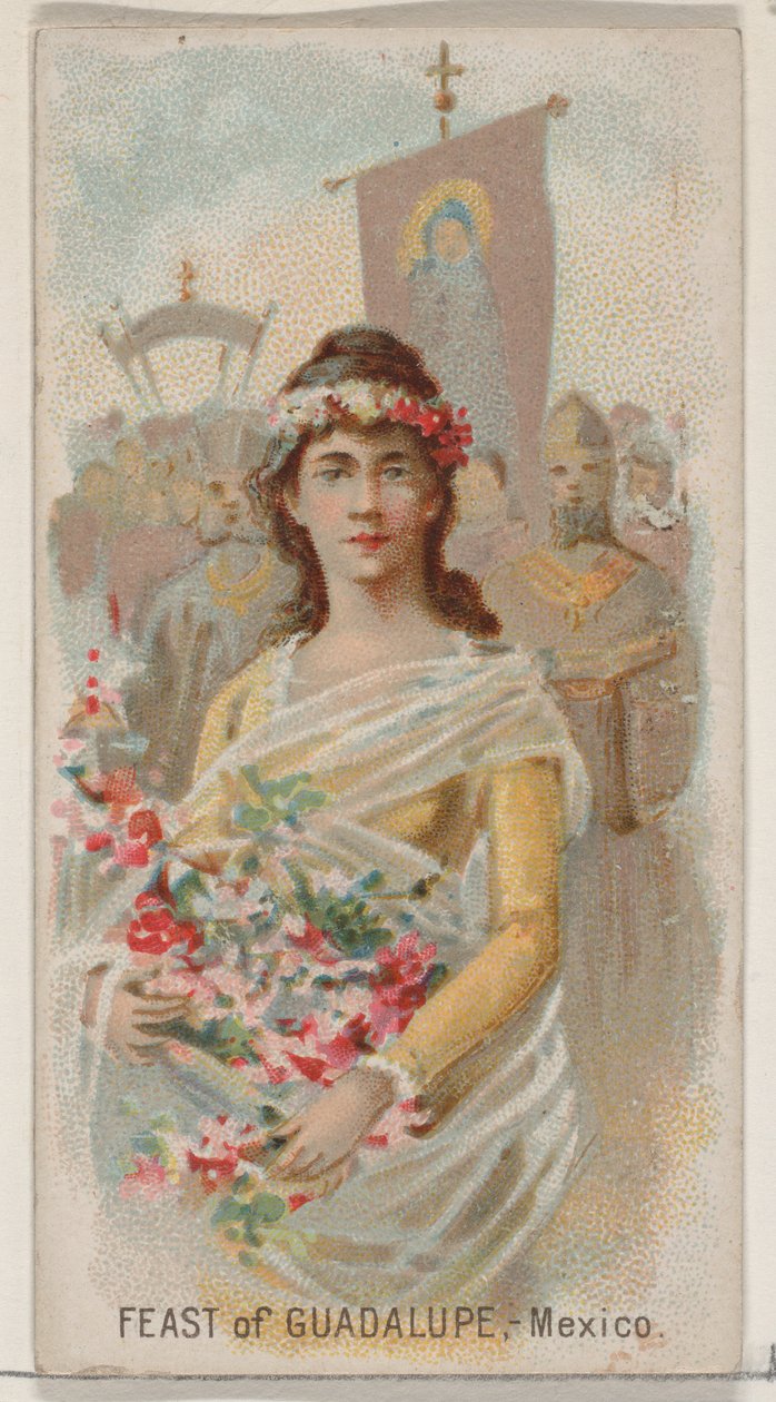 Guadalupe Bayramı, Meksika, Duke marka sigaralar için Holidays N80 serisinden, 1890., 1890. by George S. Harris and Sons