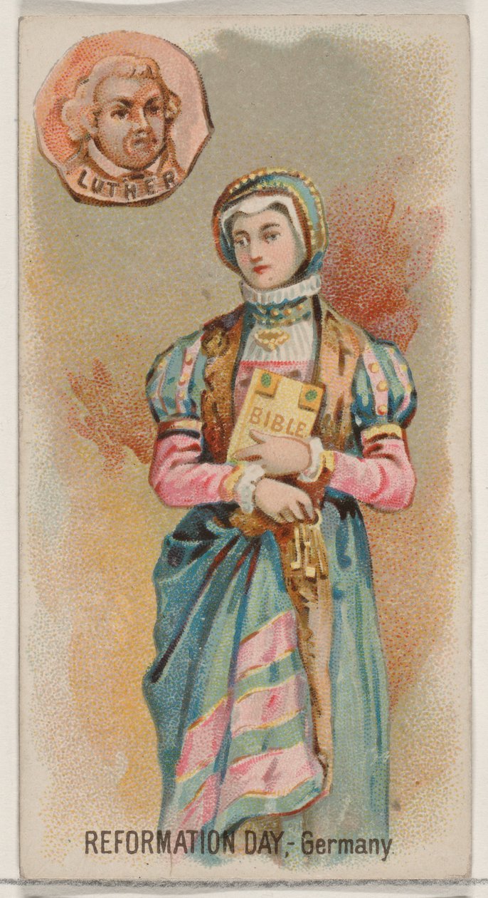 Reform Günü, Almanya, Duke marka sigaralar için Holidays N80 serisinden, 1890., 1890. by George S. Harris and Sons