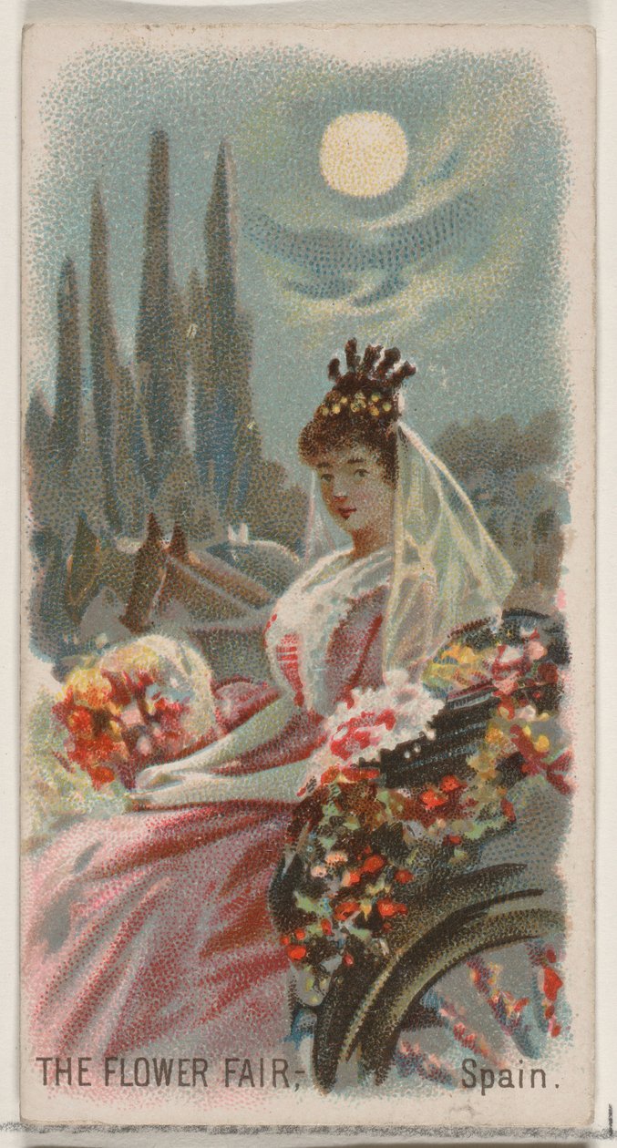 The Flower Fair, İspanya, Duke marka sigaralar için Holidays N80 serisinden, 1890., 1890. by George S. Harris and Sons
