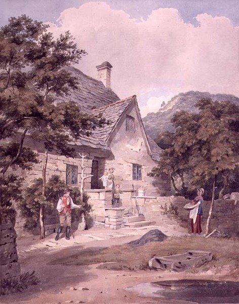 Tintern, Monmouthshire (kağıt üzerine suluboya) by George Samuel