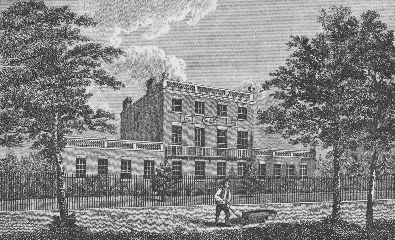 Lettsoms House, Camberwell, c1805, 1912. Sanatçılar: Bilinmiyor, George Samuel Elgood. by George Samuel Elgood