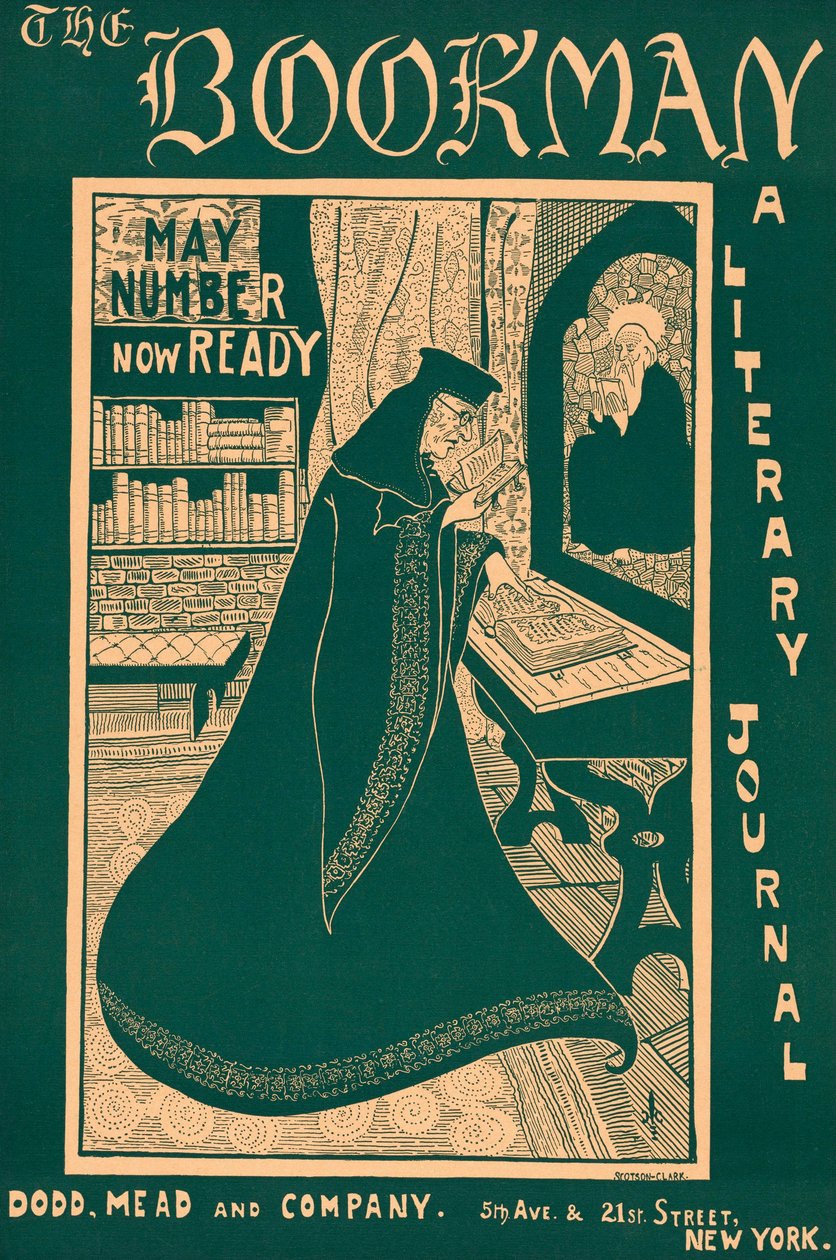 The Bookman'ın bir baskısı için poster by George Scotson Clark