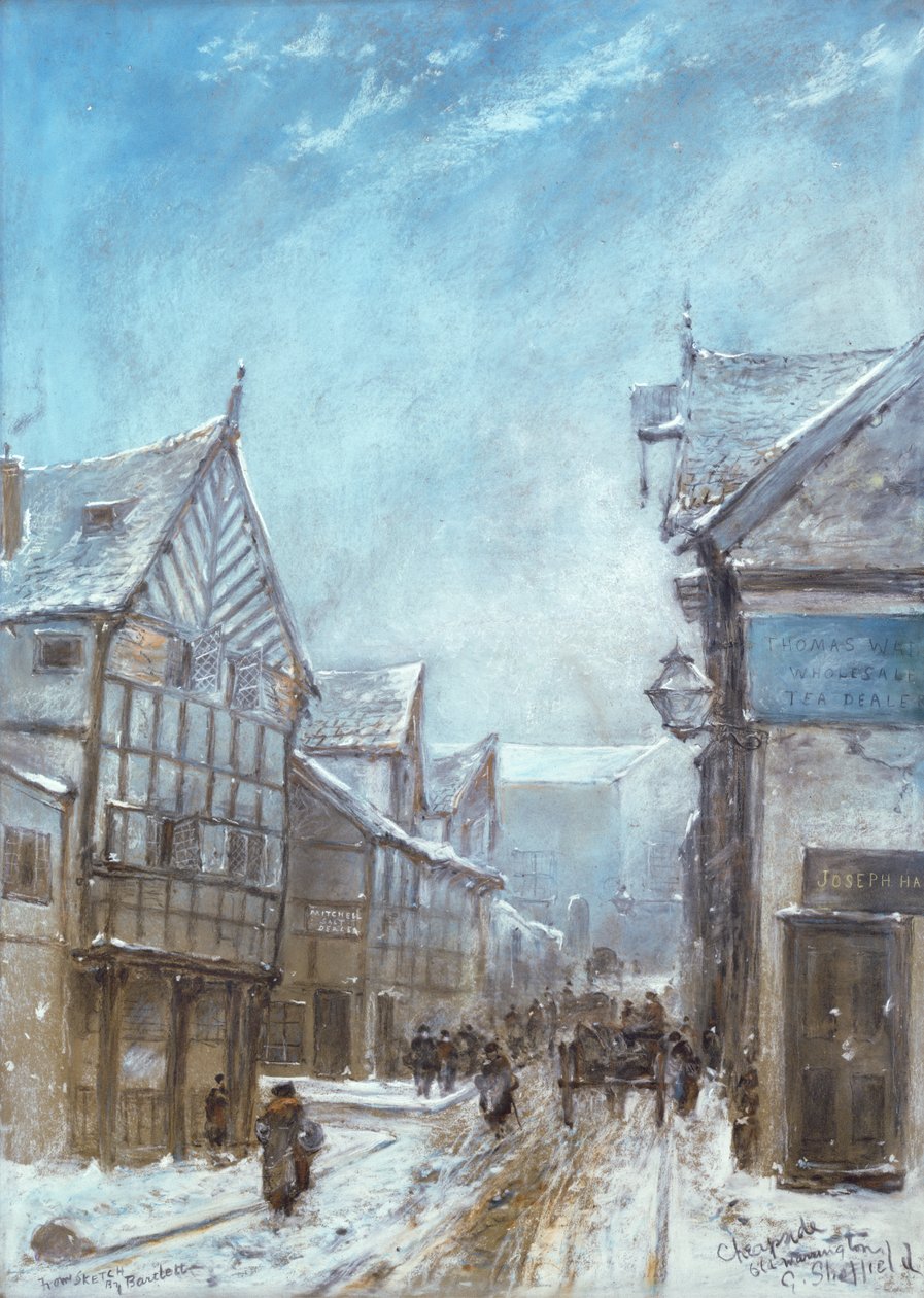 Eski Cheapside, Warrington, 1864 by George Sheffield