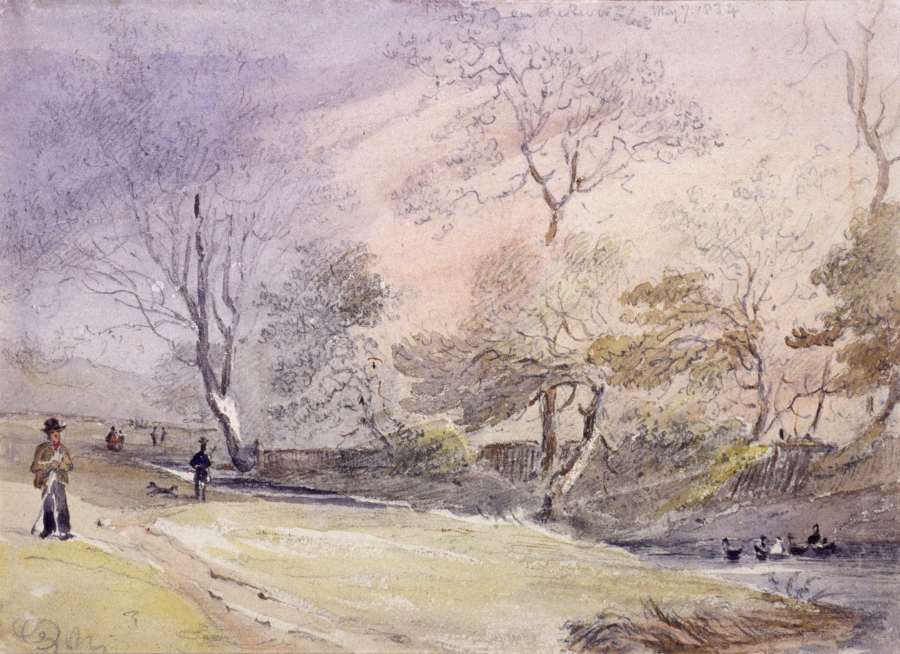 Fleet Nehri, Hampstead, Londra, 1834 by George Shepheard