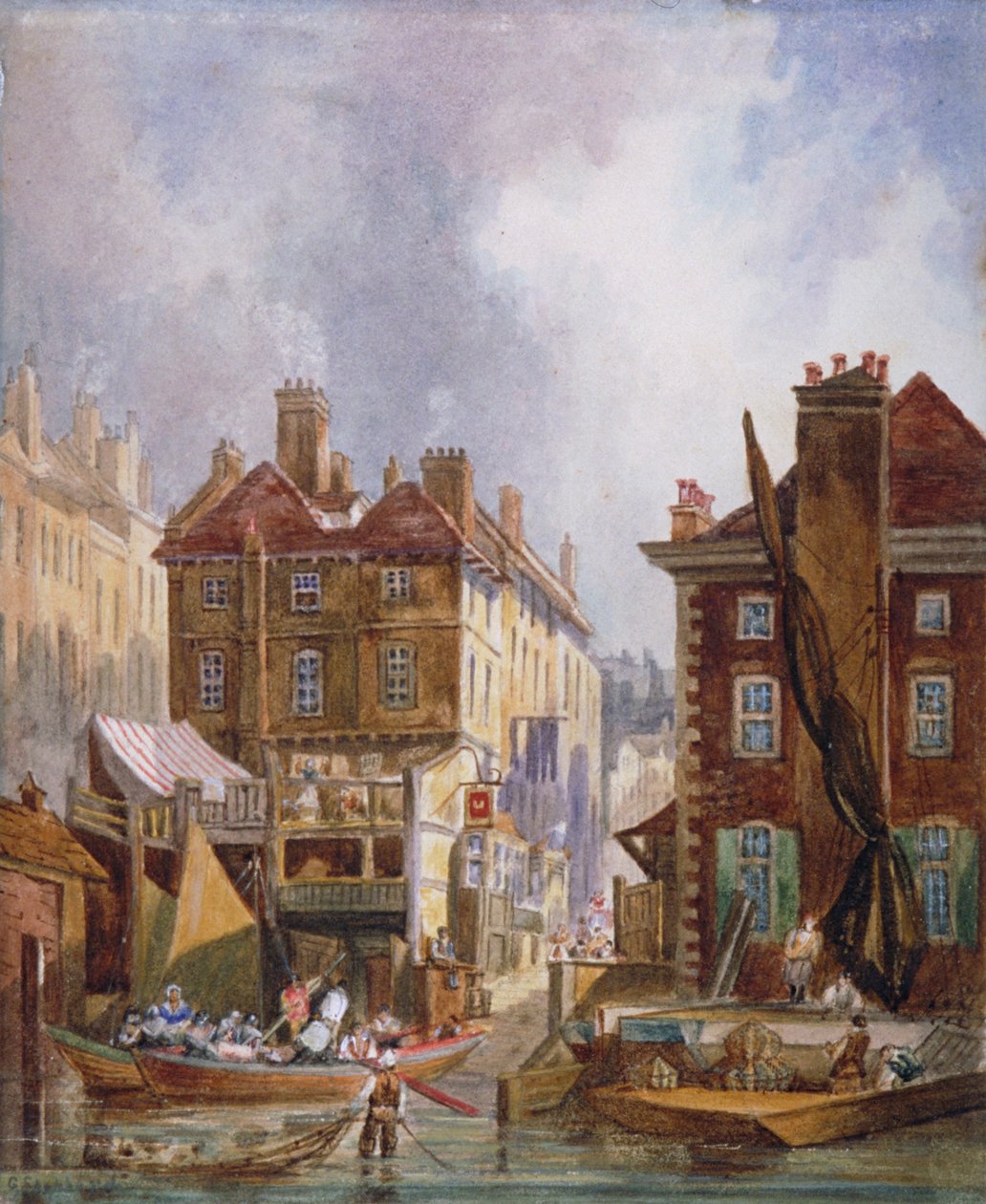 Hungerford Market, Westminster, Londra, c1810. by George Shepheard
