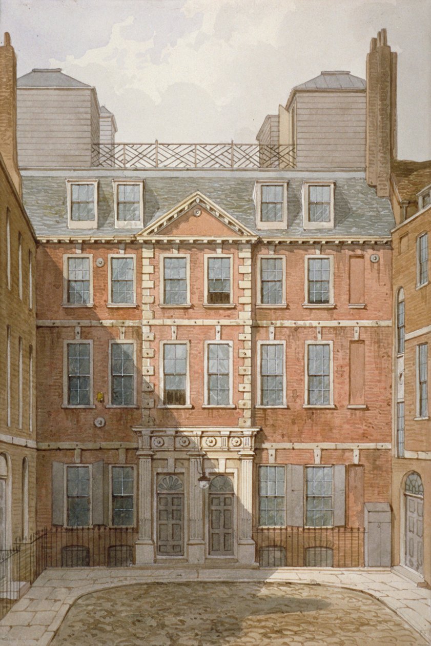 Beaufort Binaları, Strand, Westminster, Londra, c1810 by George Shepherd