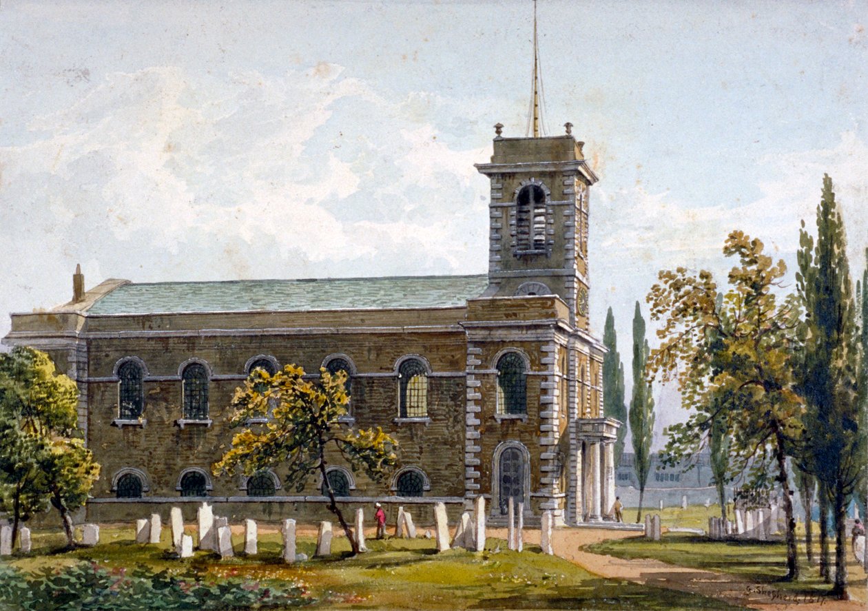 Aziz Matta Kilisesi, Bethnal Green, Londra, 1817 by George Shepherd