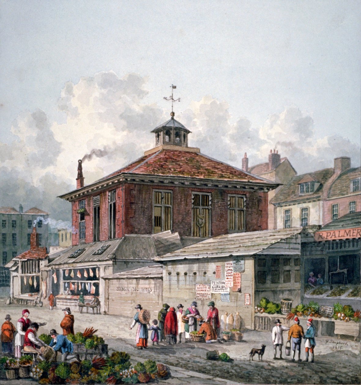 Clare Pazarı, Westminster, Londra, 1815 by George Shepherd