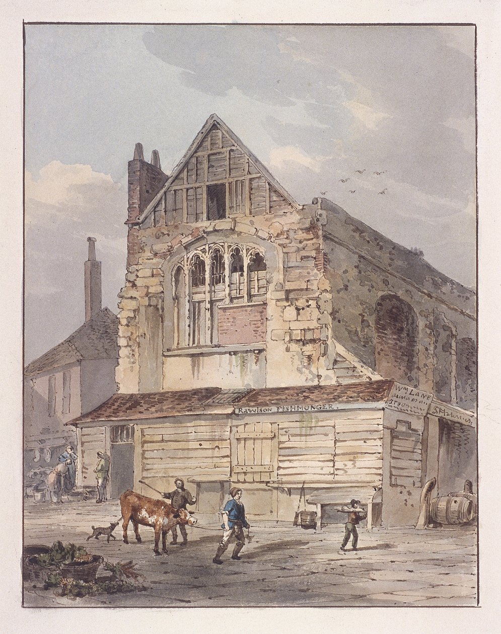 Leadenhall Şapeli, Londra, c1810 by George Shepherd