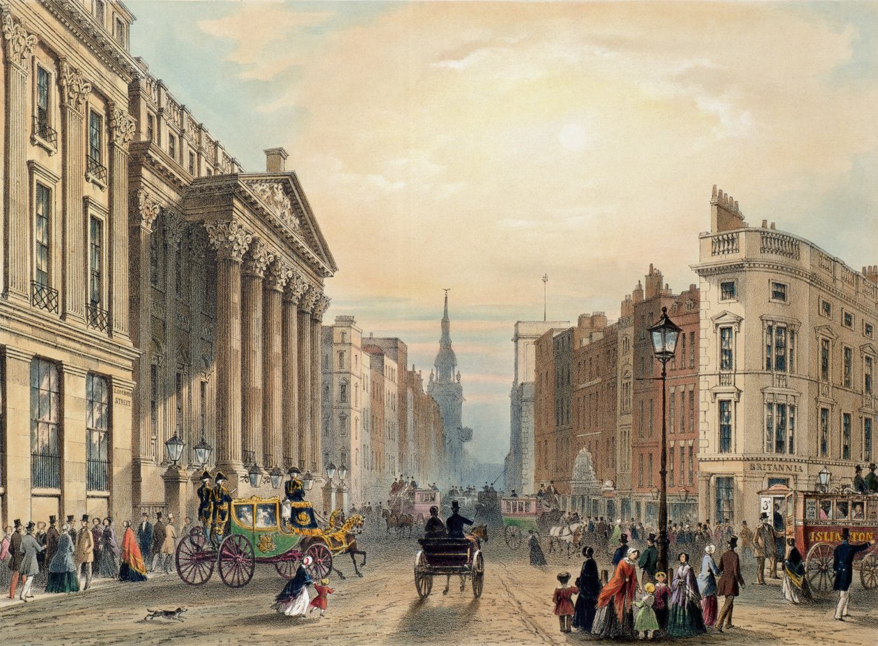 Ackermann 1851 tarafından yayınlanan Thomas Picken (d.1870) tarafından oyulmuş, Cheapside