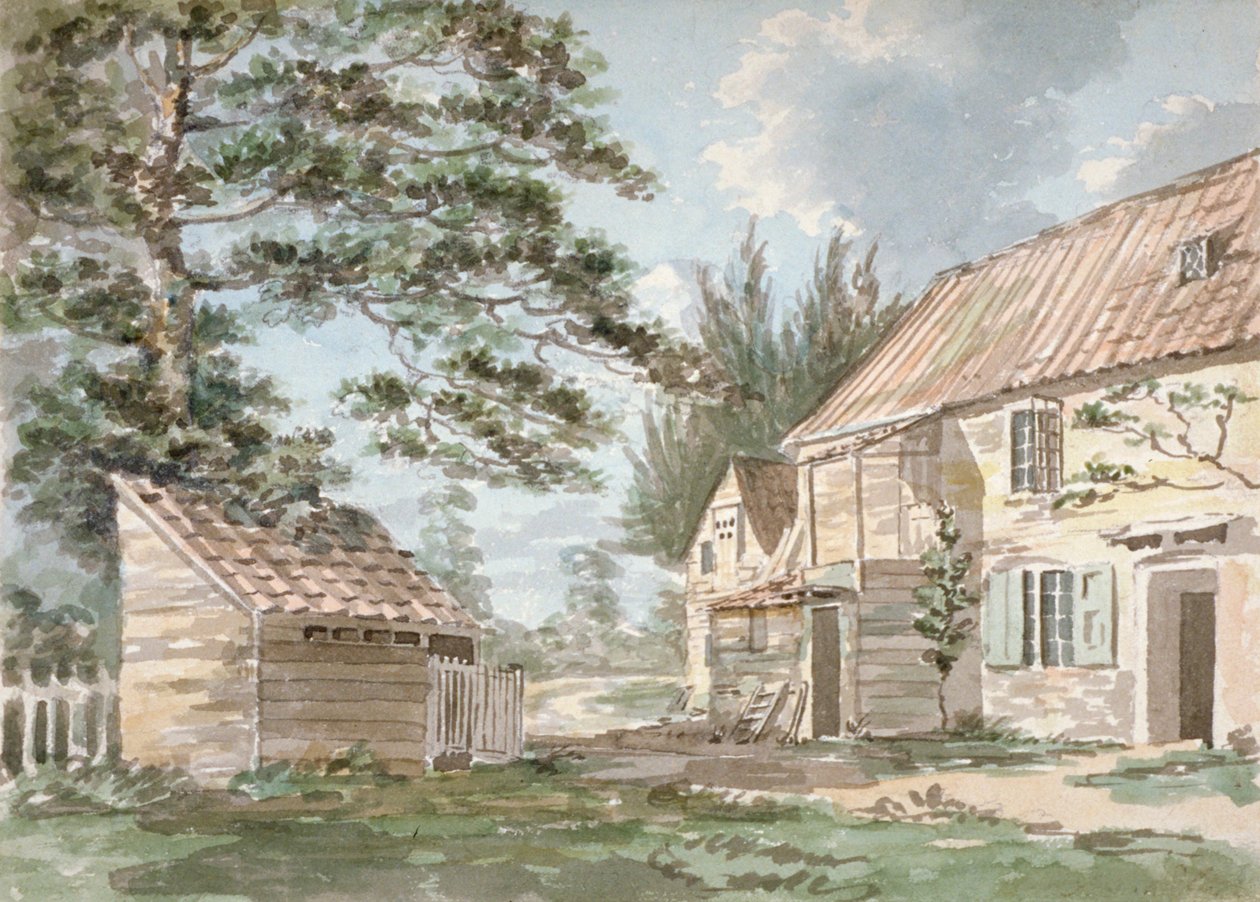 Greenford yakınlarındaki aşınmış değirmen, Middlesex, 1797 by George Shepherd