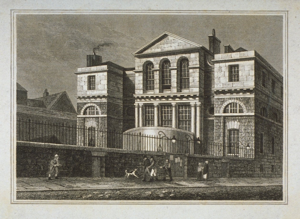 ಸೆಷನ್ಸ್ ಹೌಸ್ನ ನೋಟ, ಓಲ್ಡ್ ಬೈಲಿ, 1812 ಟರ್ಕ್ by George Shepherd